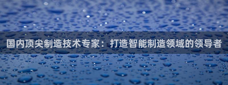 门徒娱乐寸67五壹叁八：国内顶尖制造技术专家：打造智能制造领