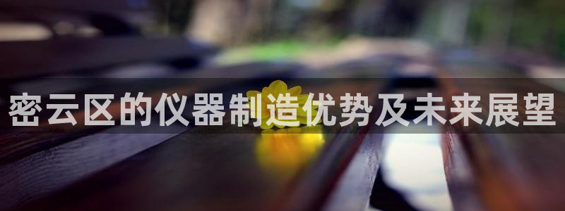 门徒娱乐总代理：密云区的仪器制造优势及未来展望