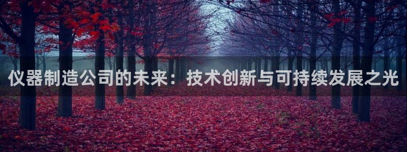 门徒娱乐公司：仪器制造公司的未来：技术创新与可持续发展之光