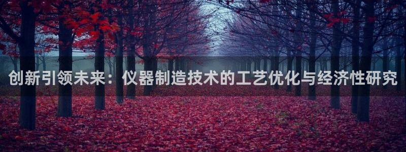 门徒地址娱乐：创新引领未来：仪器制造技术的工艺优化与经济性研