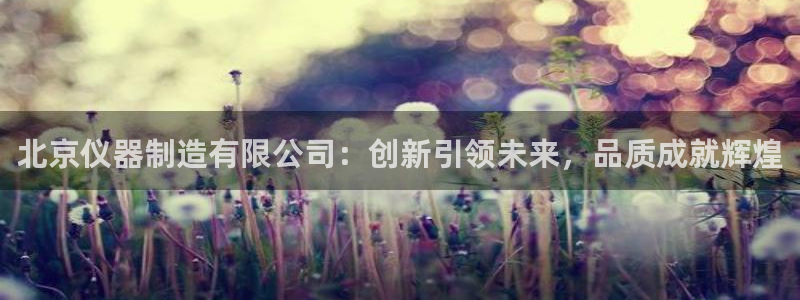 门徒娱乐开奖平台下载：北京仪器制造有限公司：创新引领未来，品