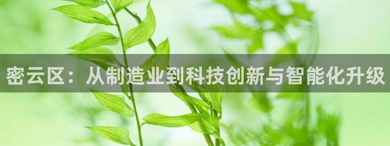 门徒娱乐招商：密云区：从制造业到科技创新与智能化升级